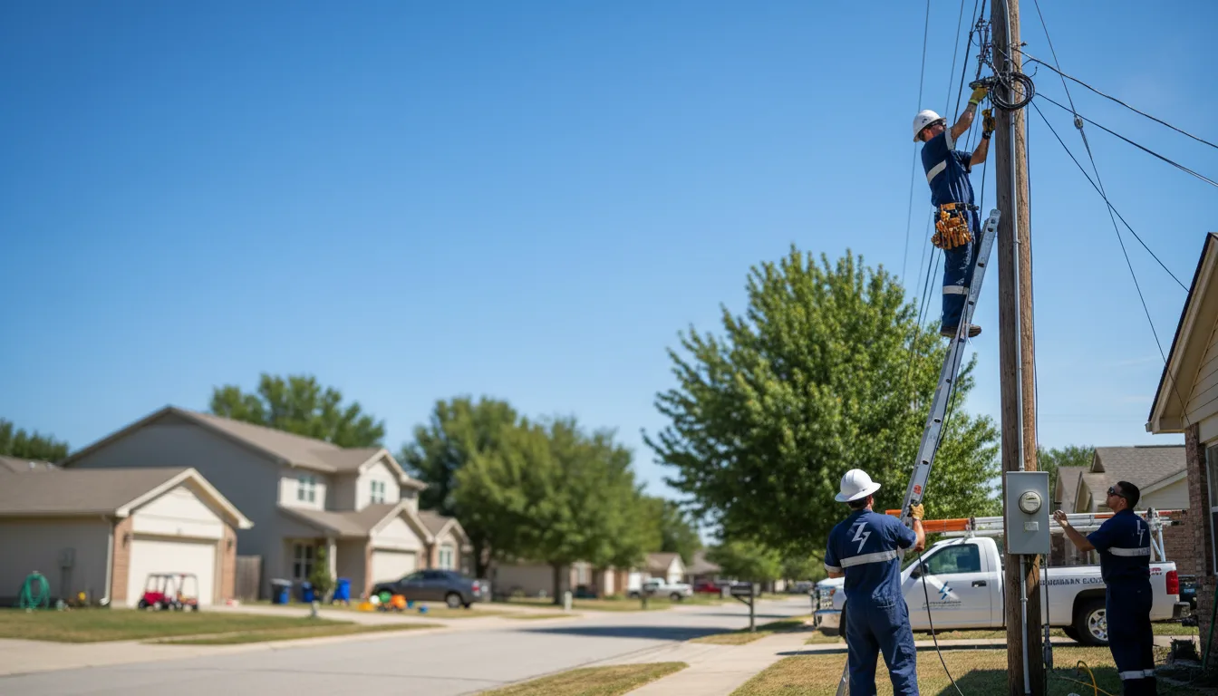 Residential electrician providing installation services in Eros, LA